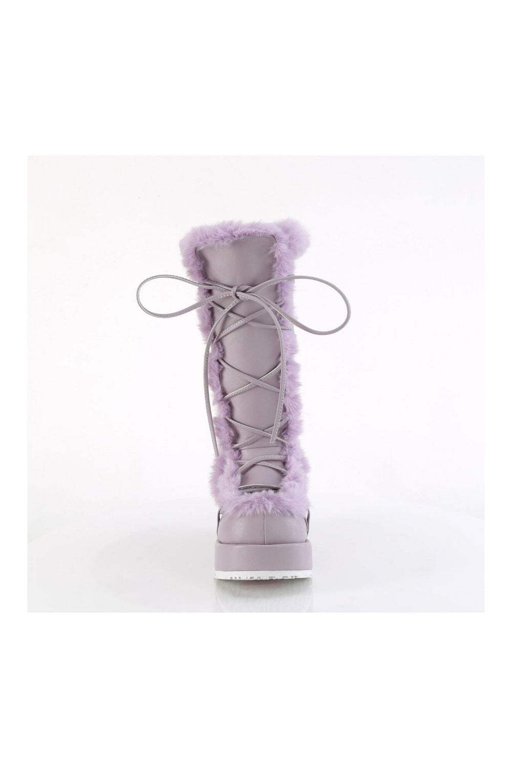 CUBBY-311 Purple Vegan Leather Knee Boot-Knee Boots-Demonia-SEXYSHOES.COM