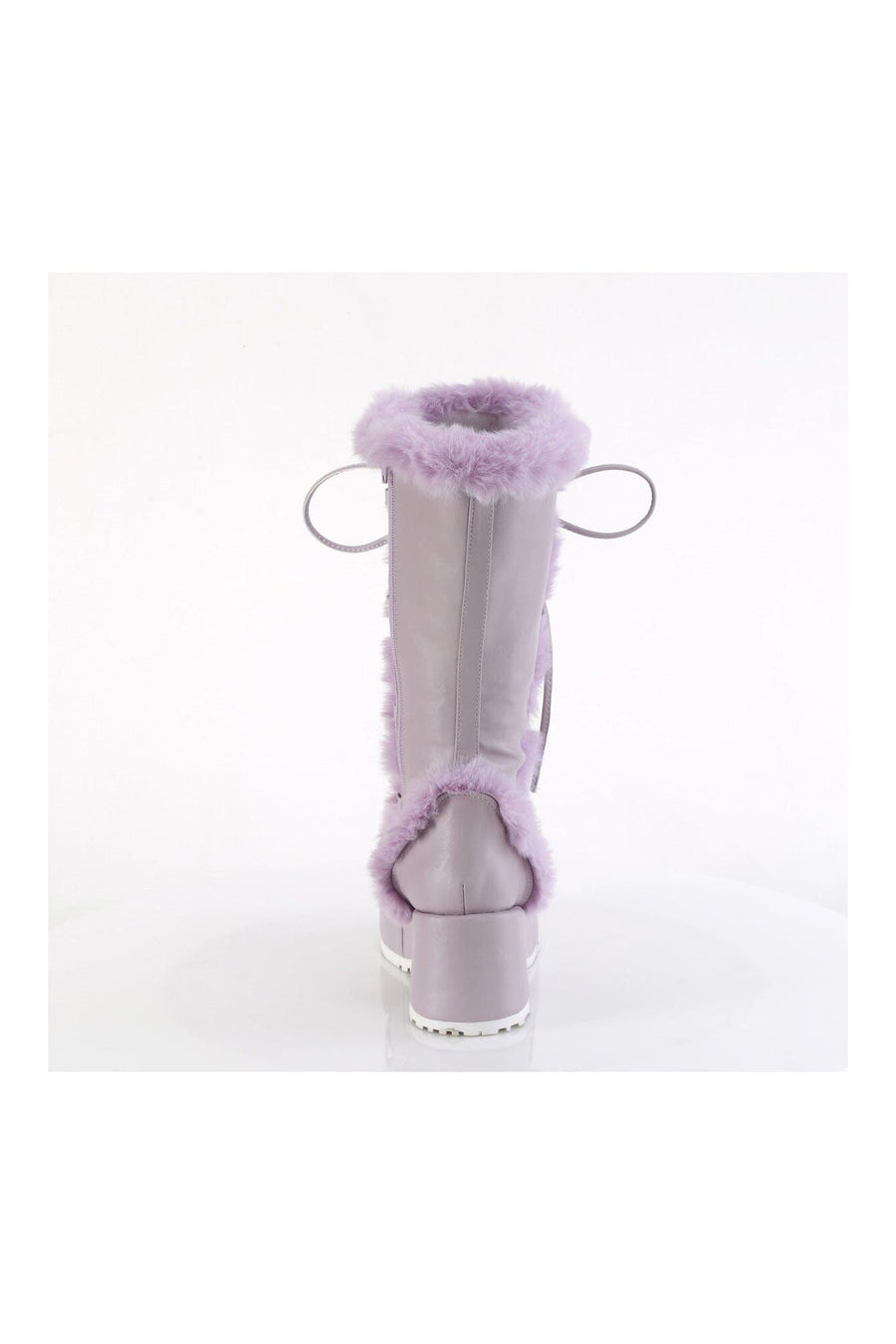 Demonia CUBBY-311 Purple Vegan Leather Knee Boot in Purple Vegan Leather
