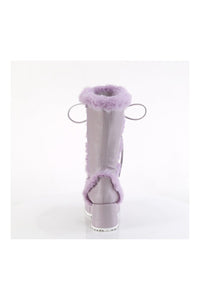 Demonia CUBBY-311 Purple Vegan Leather Knee Boot in Purple Vegan Leather