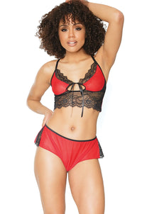 Coquette Cami Set in Red  from SexyShoes.com