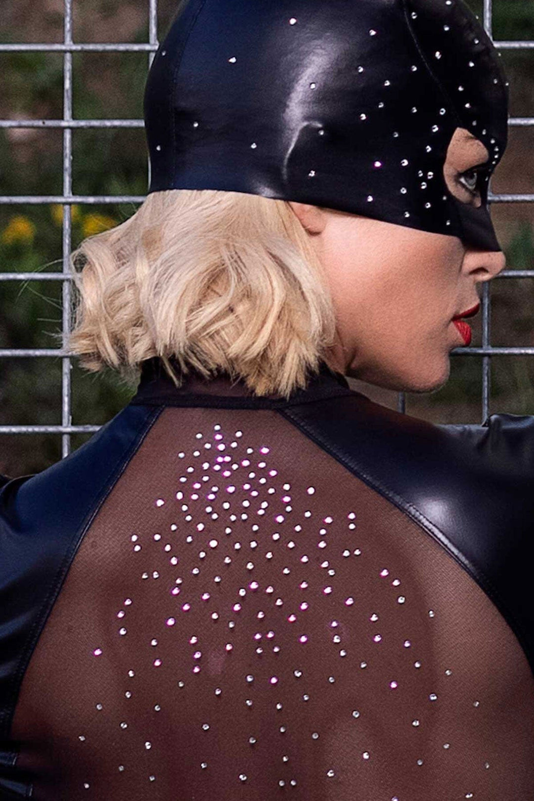 Patrice Catanzaro Cassiope Black Wetlook Catsuit in Black 