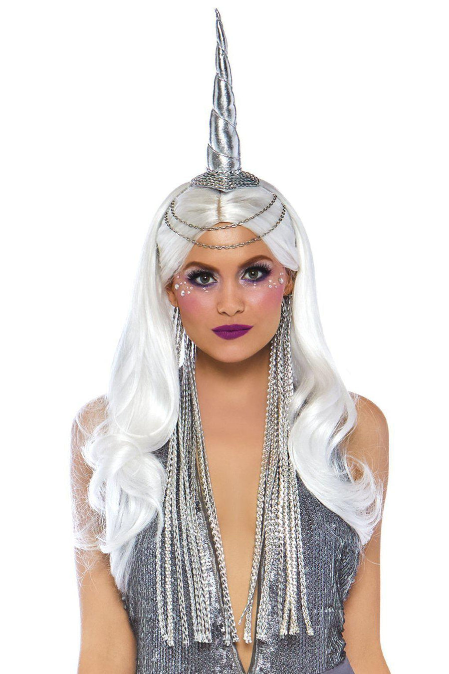 Leg Avenue Celestial Unicorn Headband in Silver  from SexyShoes.com
