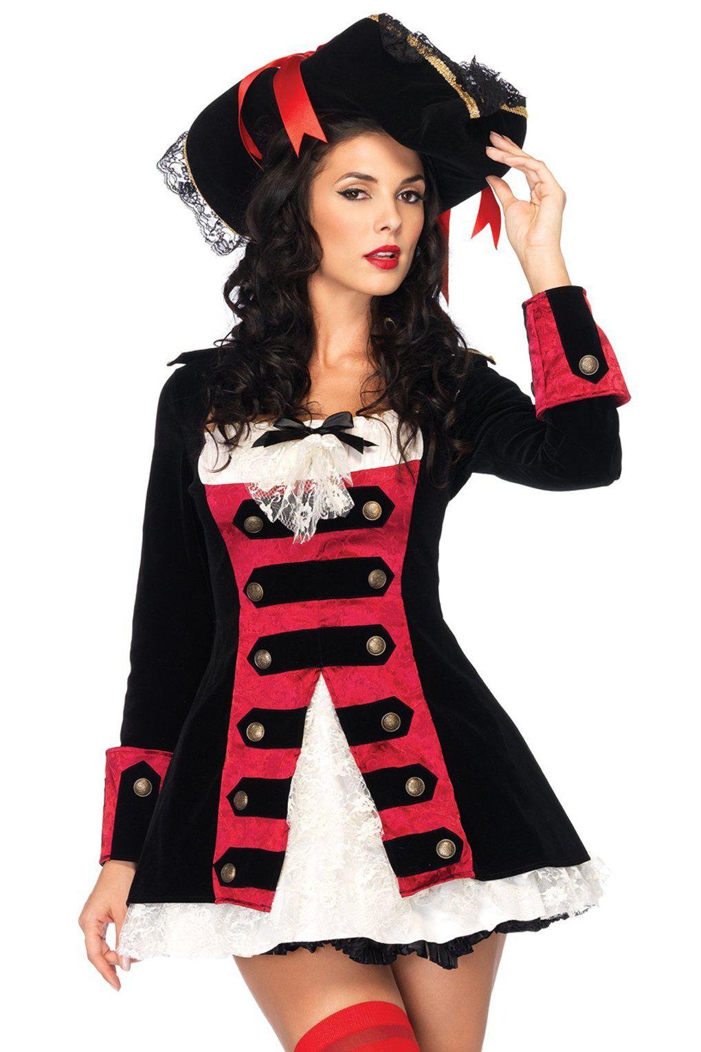 Charming Pirate Costume-Pirate Costumes-Leg Avenue-Black-S-SEXYSHOES.COM