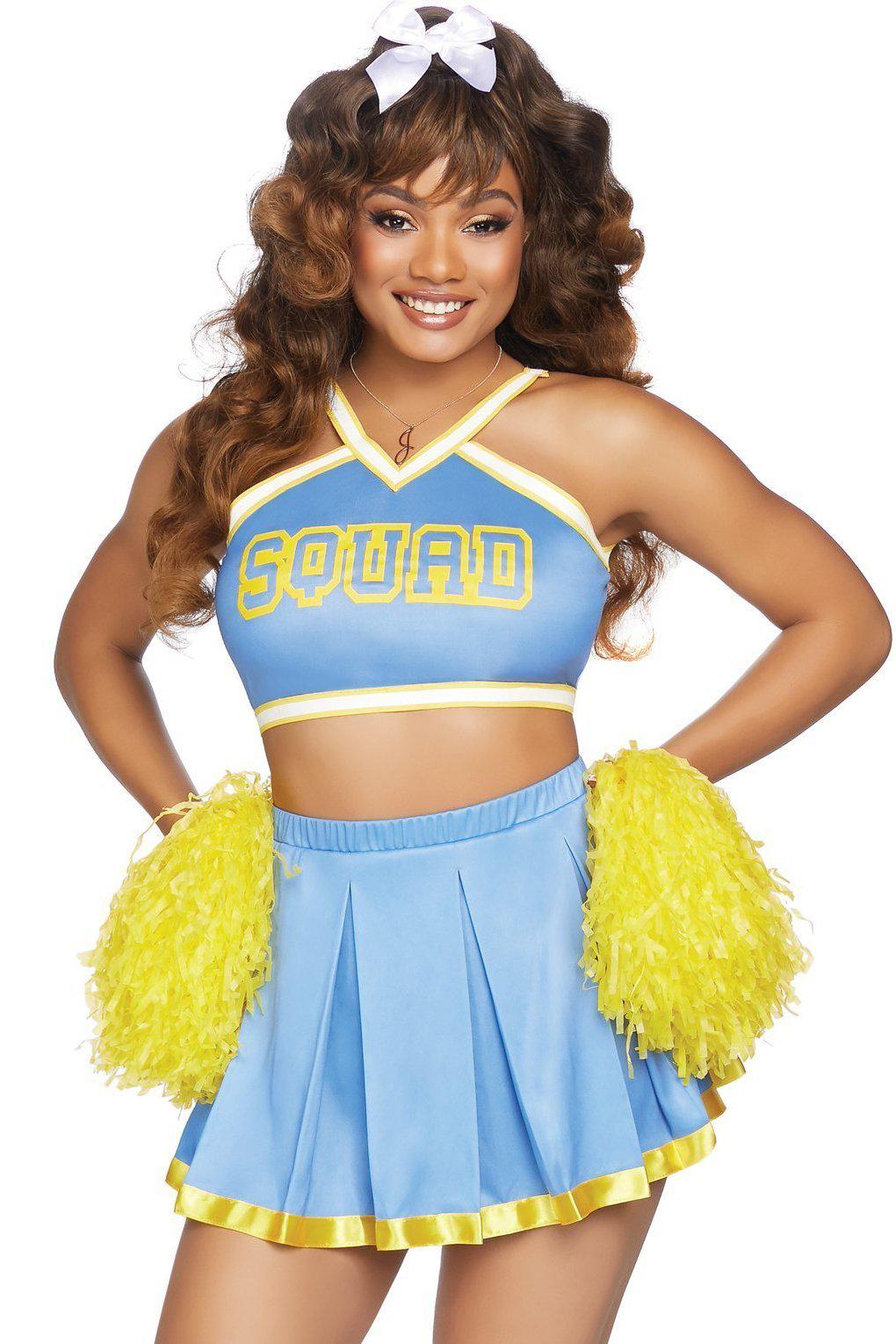 Cheer Squad Cutie Costume-Other Costumes-Leg Avenue-Blue-S/M-SEXYSHOES.COM