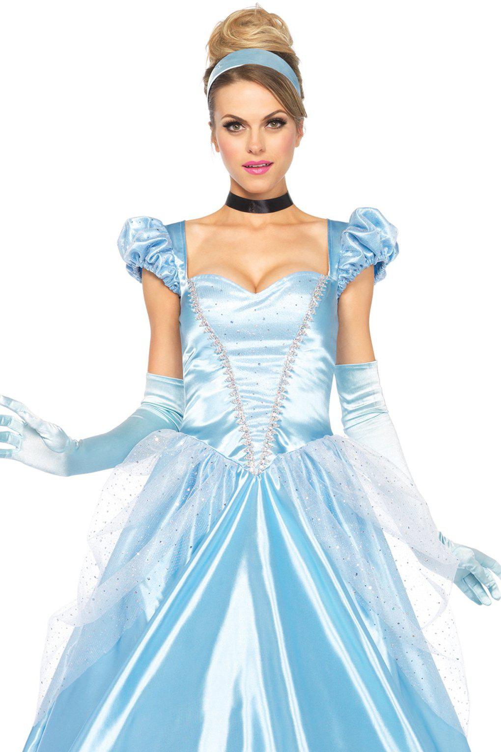 Classic Cinderella Costume-Princess Costumes-Leg Avenue-Blue-S-SEXYSHOES.COM