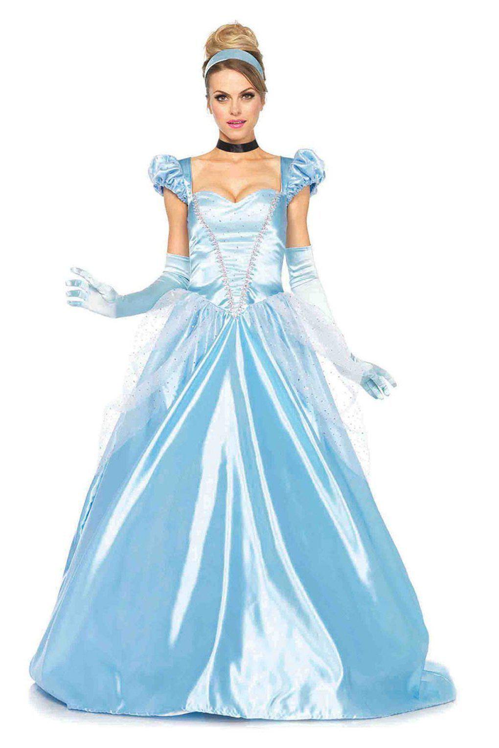 Leg Avenue 3 Piece Classic Cinderella Costume in Blue  from SexyShoes.com