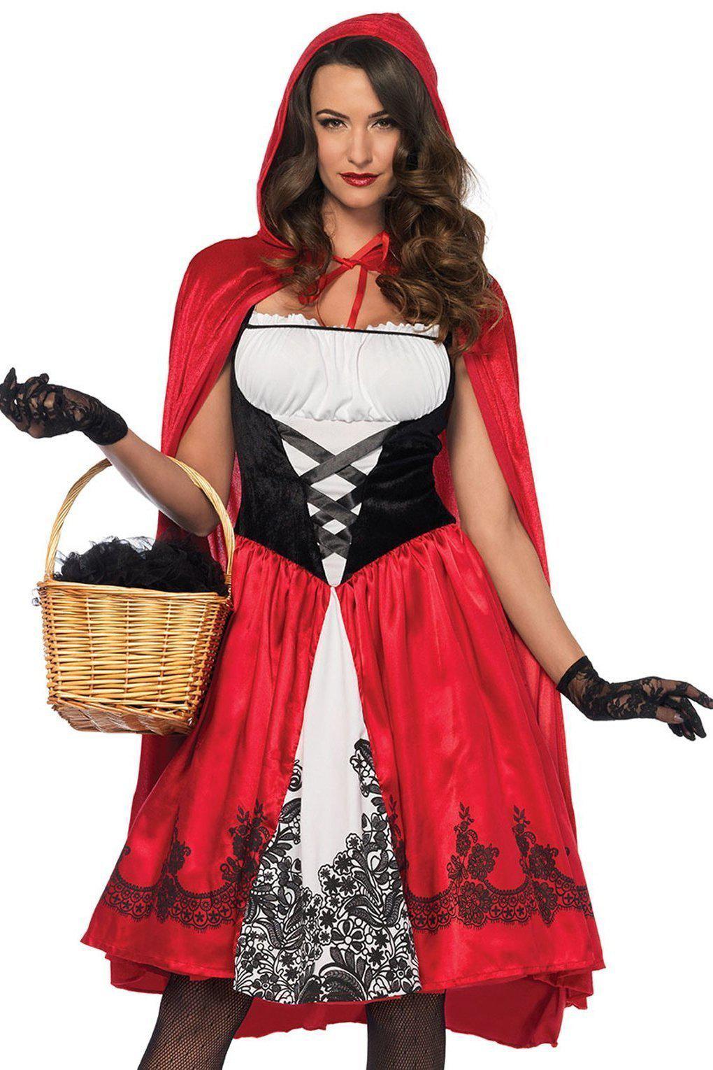 Classic Red Riding Hood Costume-Fairytale Costumes-Leg Avenue-Red-S-SEXYSHOES.COM