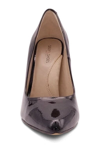 Sexyshoes Signature Super Sexy Classic Pump with Micro Stiletto Heel in Black Patent