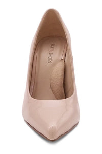 Sexyshoes Signature Super Sexy Classic Pump with Micro Stiletto Heel in Nude Patent