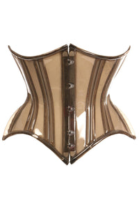 Daisy Corsets Clear Curvy Underbust Waist Cincher Corset in Brown  from SexyShoes.com