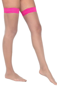 Roma Confidential Colored Stay up Stockings in Pink  from SexyShoes.com