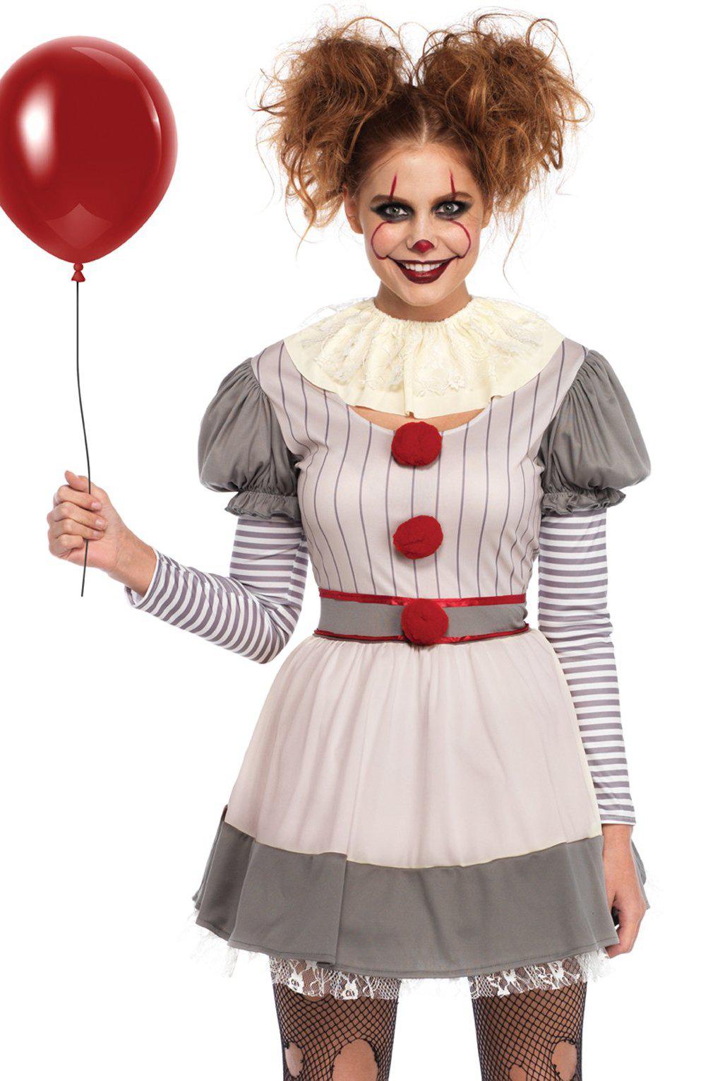 Creepy Clown Costume-Other Costumes-Leg Avenue-Multi-XL-SEXYSHOES.COM