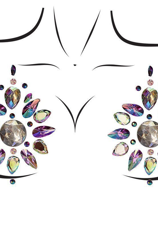 Cressida Adhesive Nipple Jewels-Body Jewelry-Leg Avenue-Multi-O/S-SEXYSHOES.COM