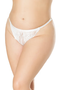 Coquette Crotchless Panty in White  from SexyShoes.com
