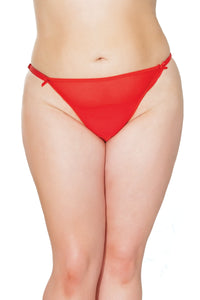 Coquette Crotchless Ruffle Panty in Red  from SexyShoes.com