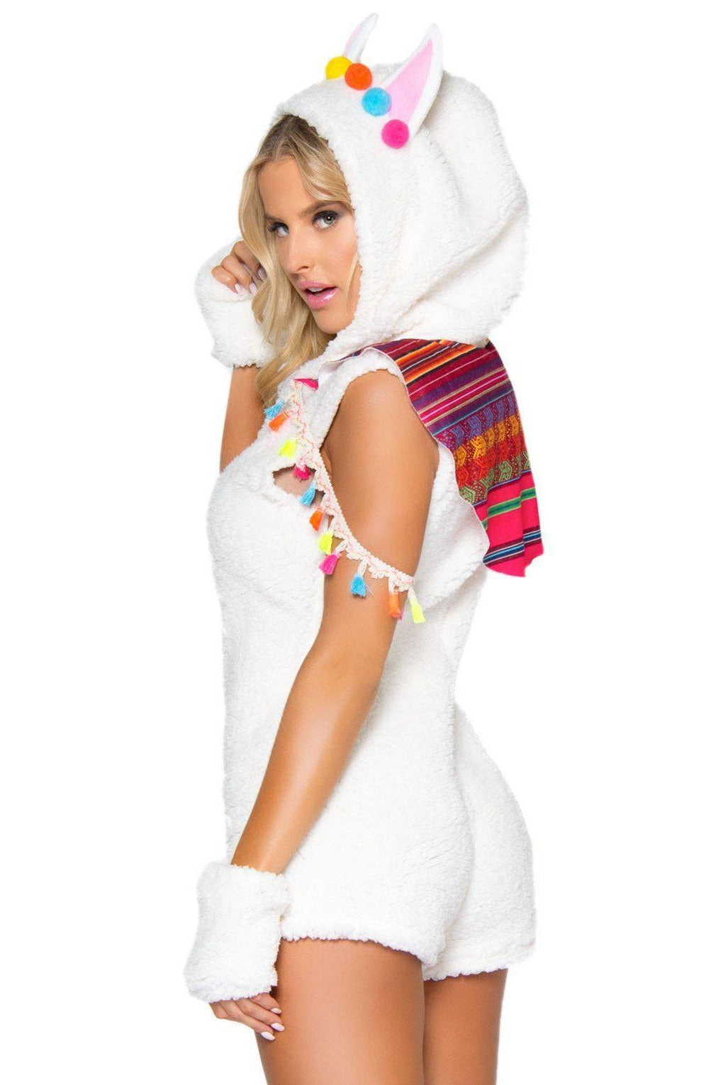 Leg Avenue 2 Piece Cuddly Llama Costume in White 