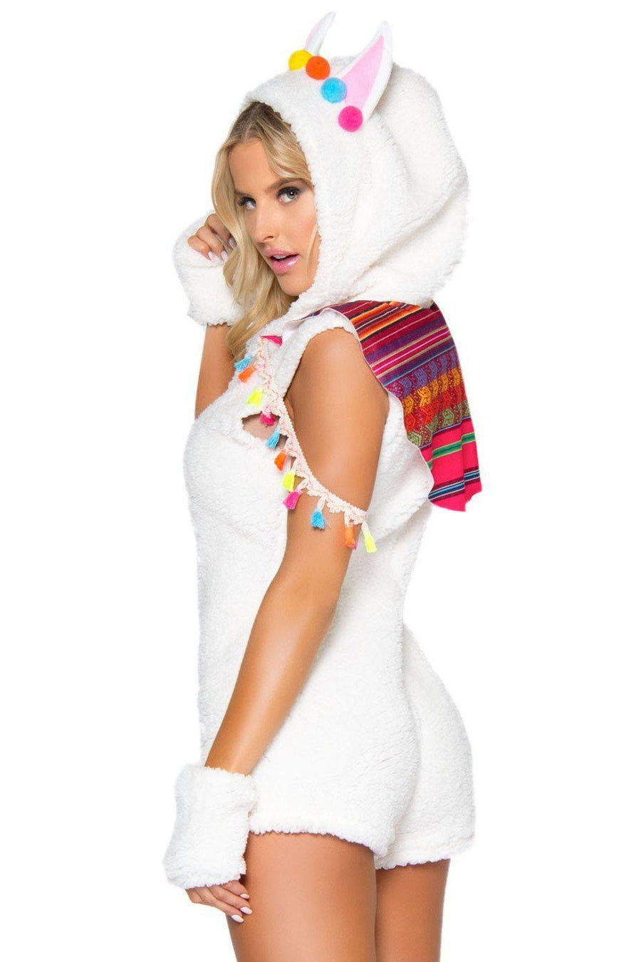 Leg Avenue 2 Piece Cuddly Llama Costume in White 