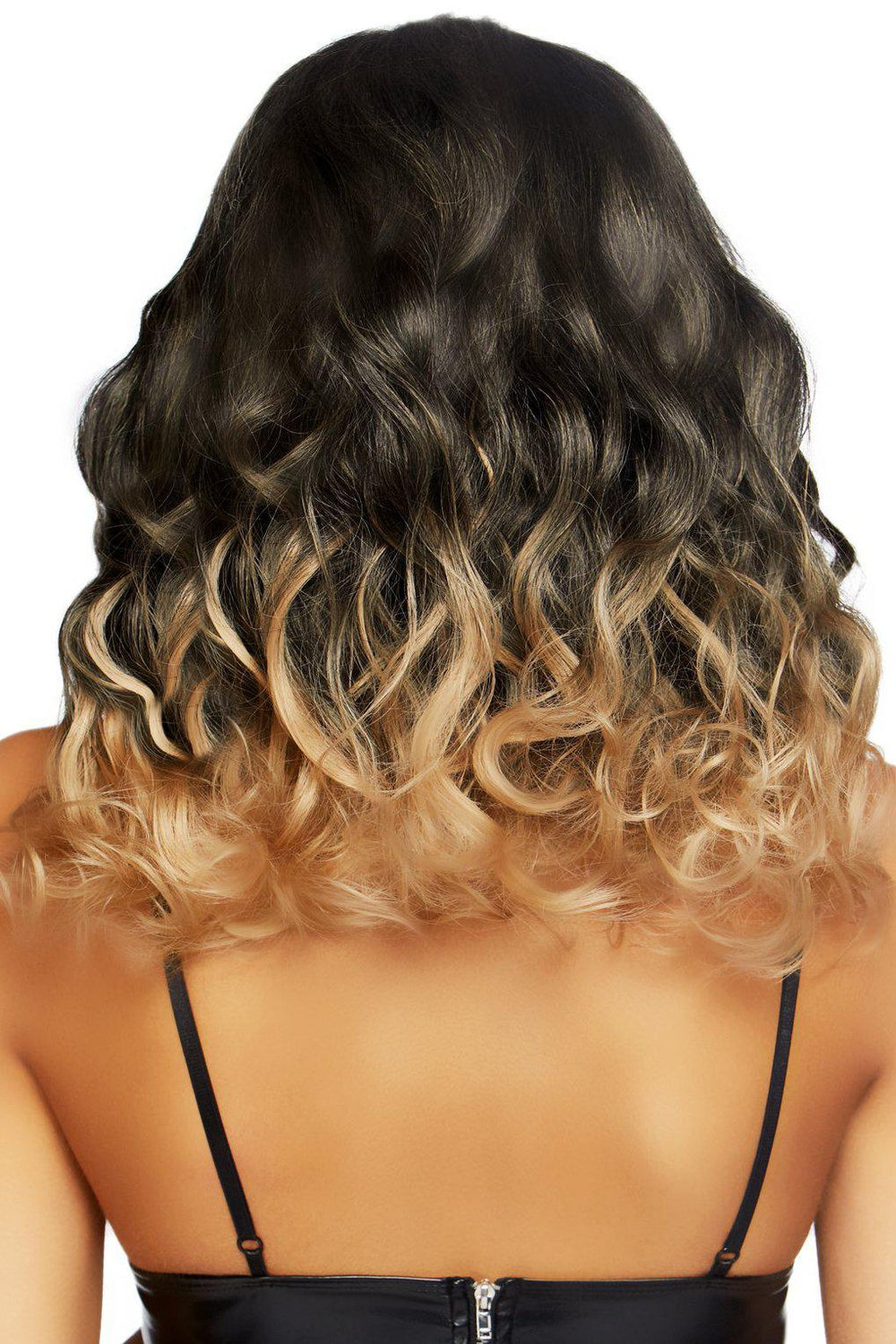 Curly Ombre Long Bob Wig-Wigs-Leg Avenue-Blonde-O/S-SEXYSHOES.COM