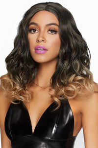 Leg Avenue Curly Ombre Long Bob Wig in Blonde  from SexyShoes.com