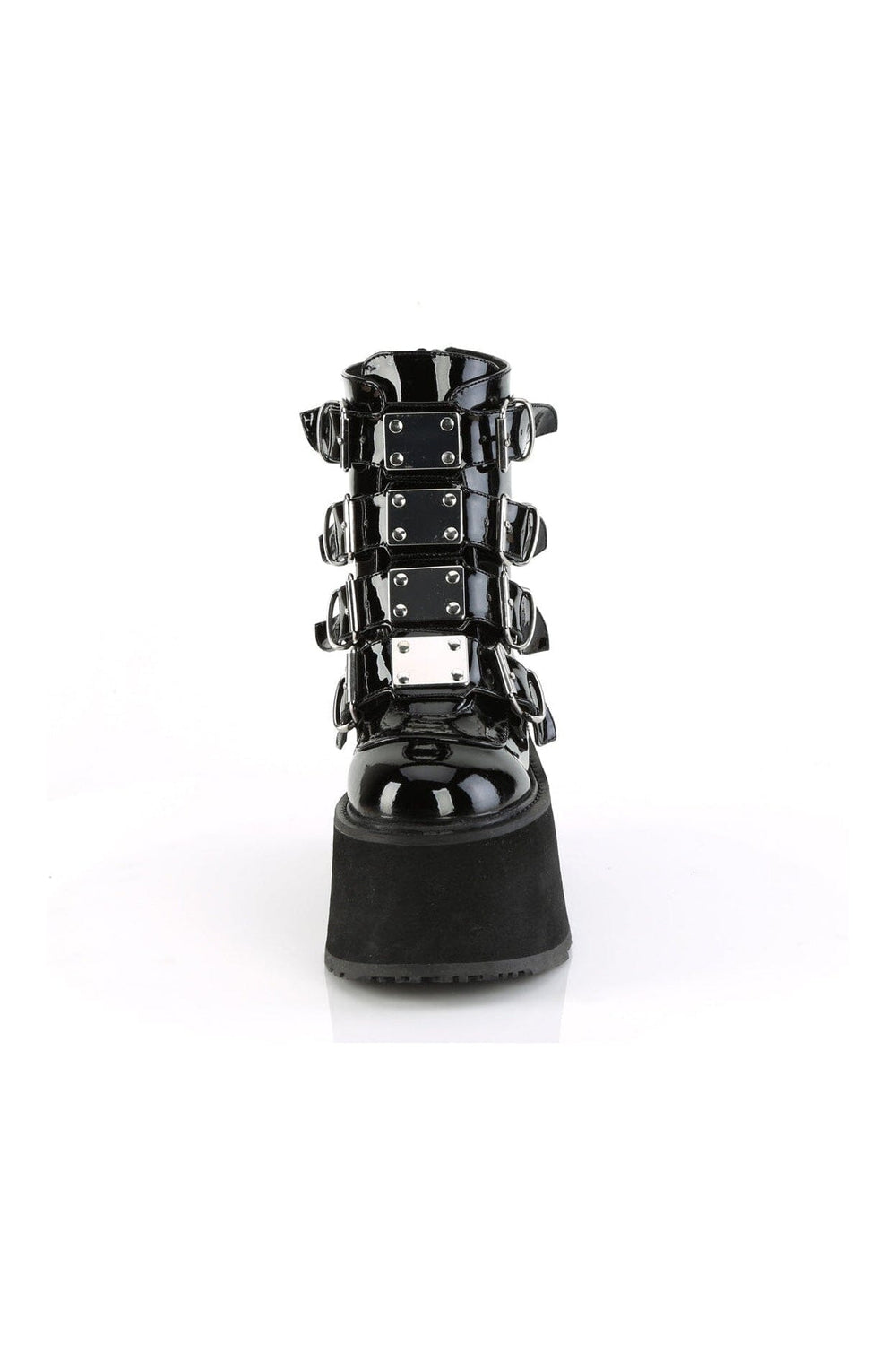 DAMNED-105 Black Patent Ankle Boot-Ankle Boots-Demonia-SEXYSHOES.COM