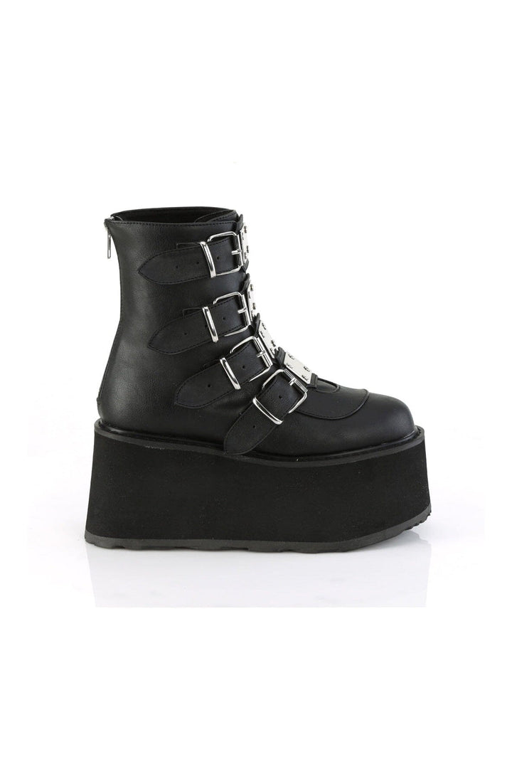 DAMNED-105 Black Vegan Leather Ankle Boot-Ankle Boots-Demonia-SEXYSHOES.COM