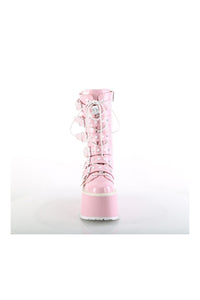 Demonia DAMNED-225 Pink Hologram Patent Knee Boot in Pink Hologram Patent