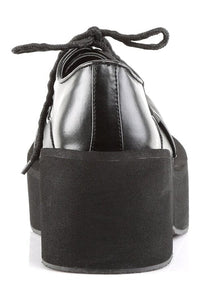 Demonia DANK-101 Black Vegan Leather Cyber Shoe in Black Vegan Leather