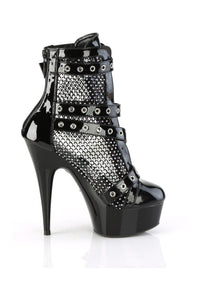 Pleaser DELIGHT-1013RM Black Patent Ankle Boot in Black Patent