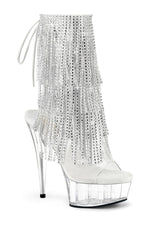 DELIGHT-1017RSF Clear Vinyl Ankle Boot
