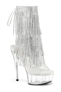Pleaser DELIGHT-1017RSF Clear Vinyl Ankle Boot in Clear Vinyl from SexyShoes.com