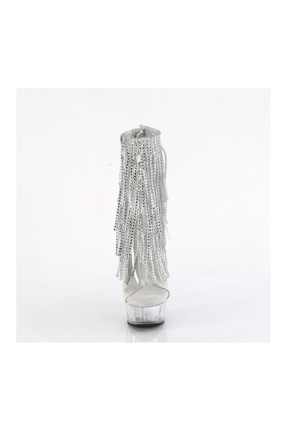 Pleaser DELIGHT-1017RSF Clear Vinyl Ankle Boot in Clear Vinyl