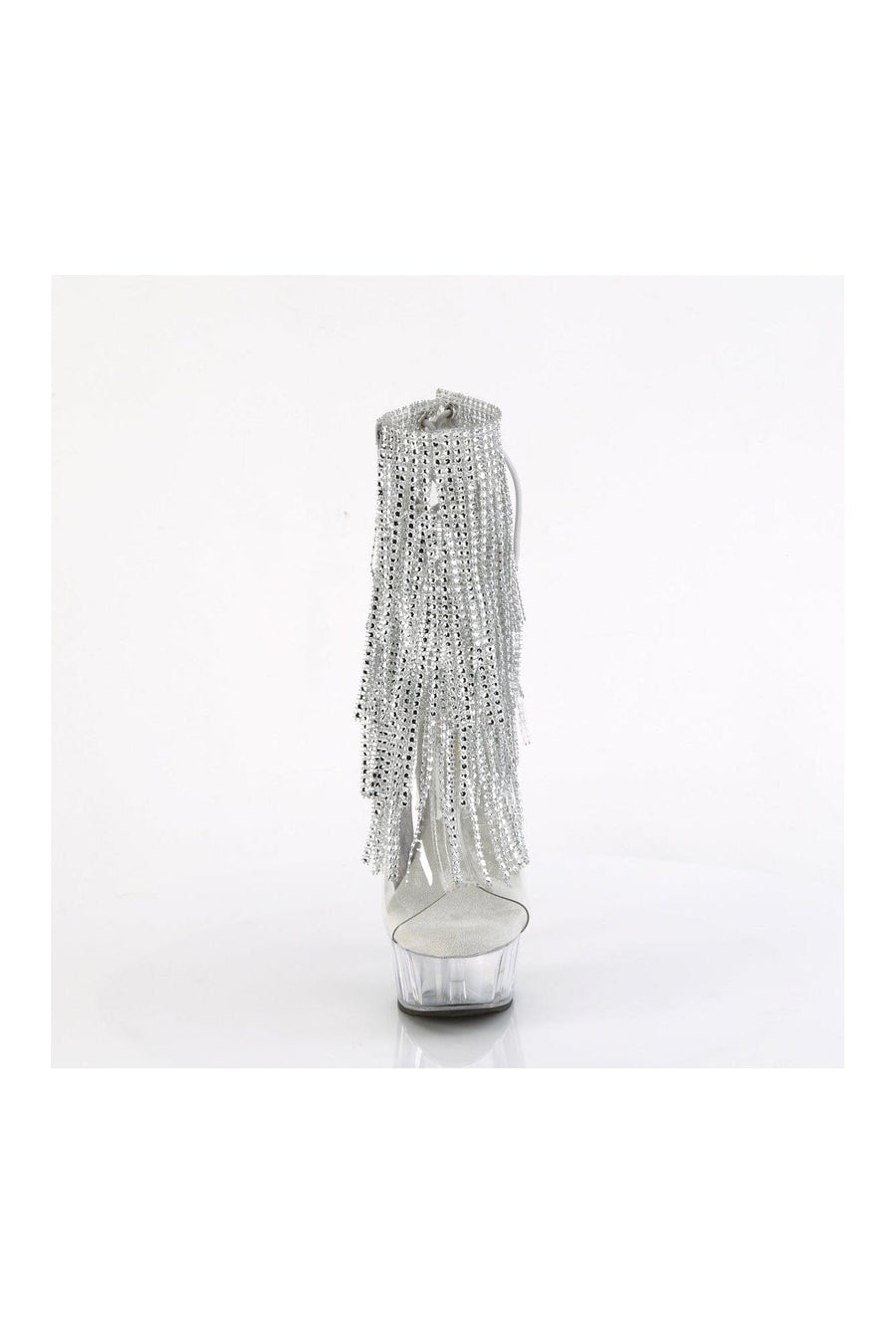 Pleaser DELIGHT-1017RSF Clear Vinyl Ankle Boot in Clear Vinyl