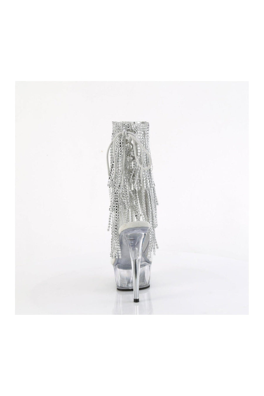 Pleaser DELIGHT-1017RSF Clear Vinyl Ankle Boot in Clear Vinyl