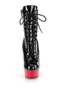 Pleaser DELIGHT-1020 Black Patent Ankle Boot in Black Patent