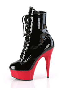Pleaser DELIGHT-1020 Black Patent Ankle Boot in Black Patent