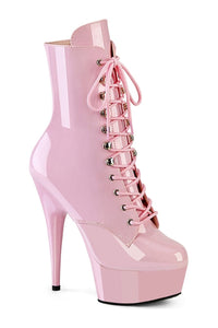 Pleaser DELIGHT-1020 Pink Patent Ankle Boot in Pink Patent from SexyShoes.com