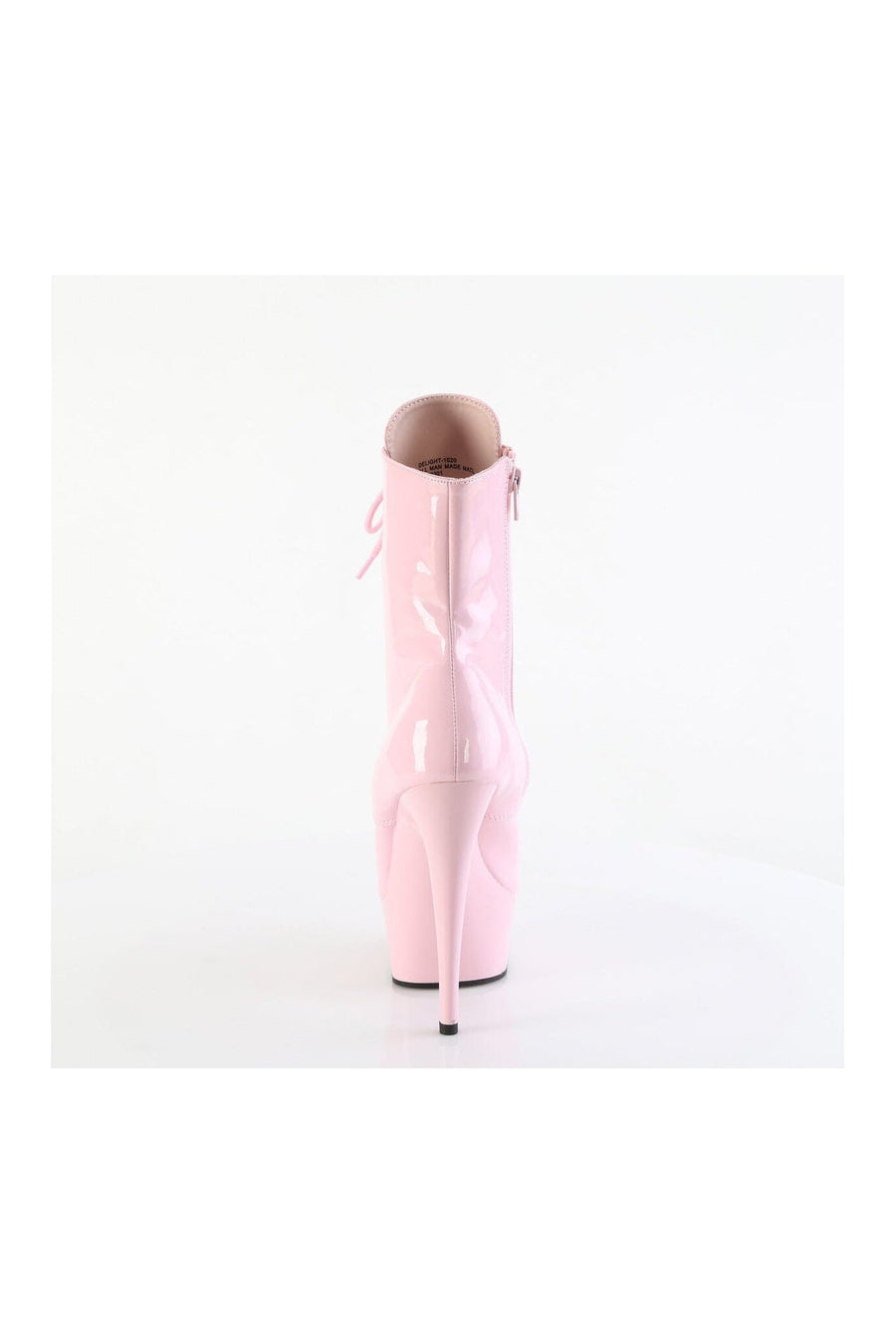 Pleaser DELIGHT-1020 Pink Patent Ankle Boot in Pink Patent