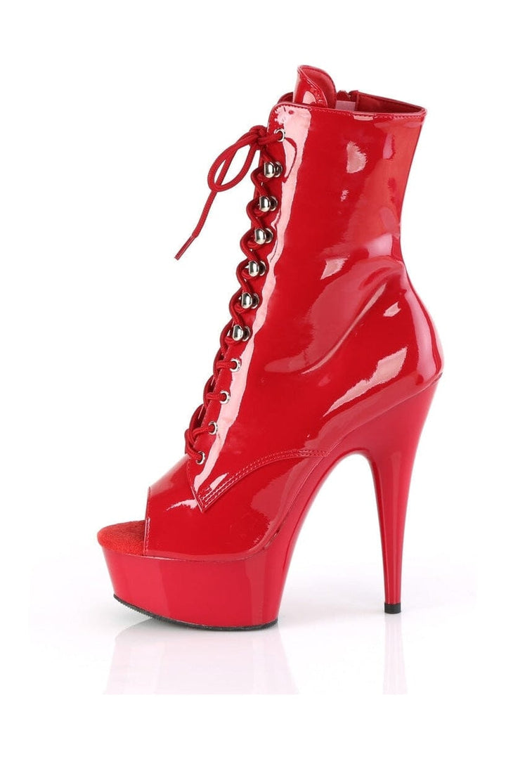 DELIGHT-1021 Red Patent Ankle Boot-Ankle Boots-Pleaser-SEXYSHOES.COM