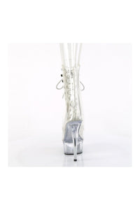 Pleaser DELIGHT-1021C Clear Vinyl Ankle Boot in Clear Vinyl