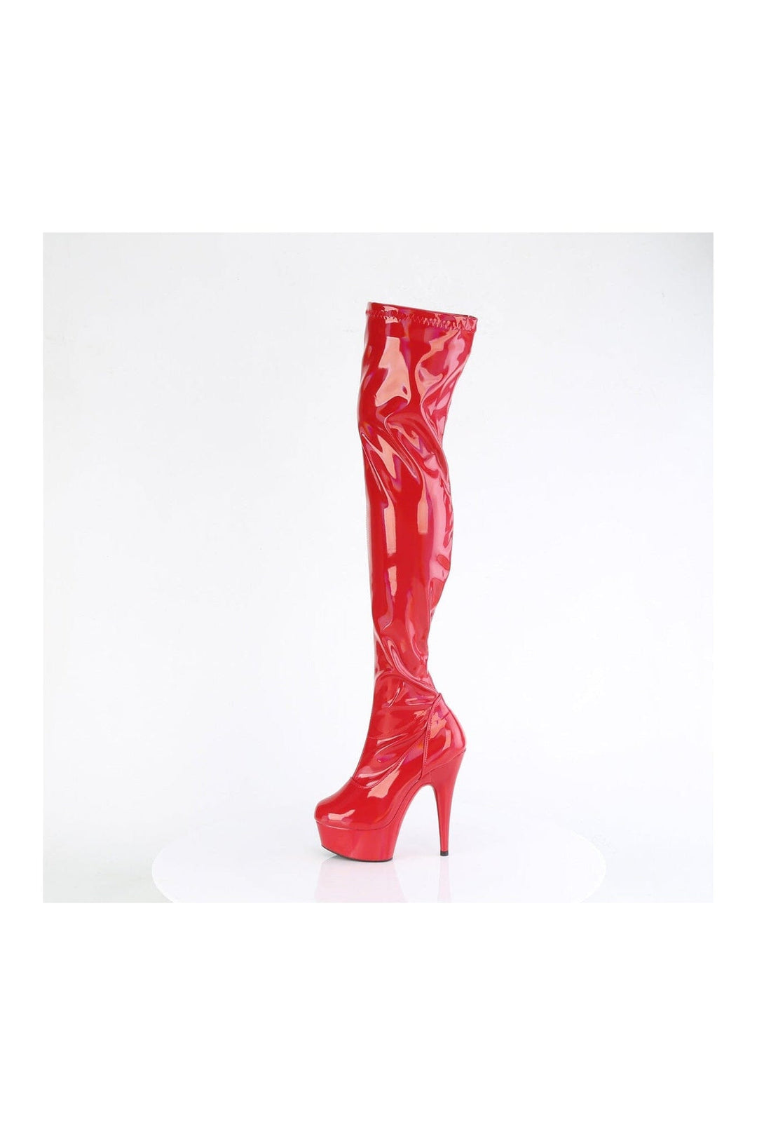 DELIGHT-3000HWR Red Patent Thigh Boot-Thigh Boots-Pleaser-SEXYSHOES.COM