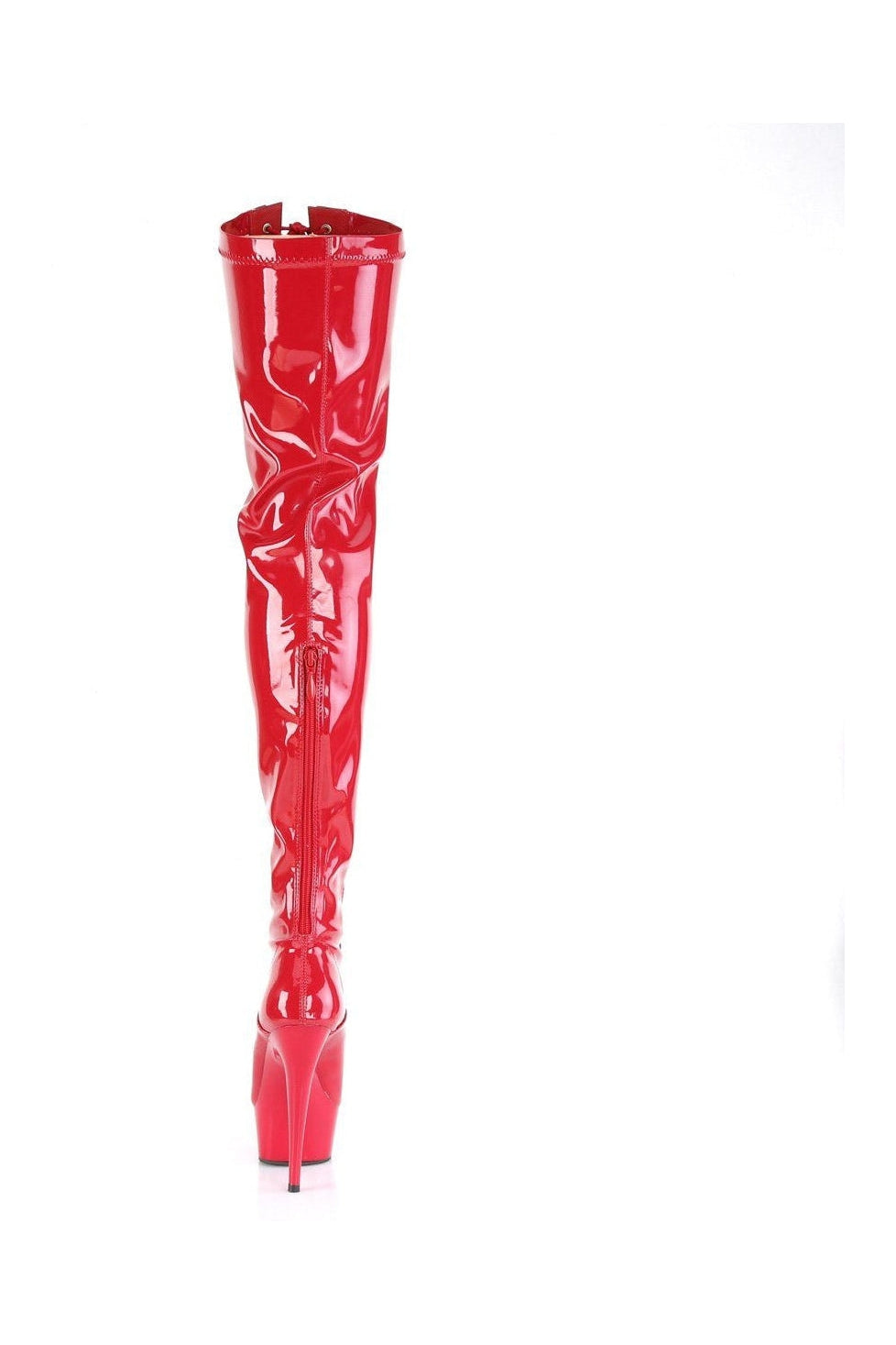 DELIGHT-3027 Thigh Boot | Red Patent-Thigh Boots-Pleaser-SEXYSHOES.COM