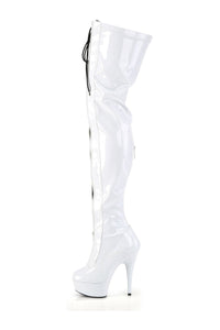 DELIGHT-3027 Thigh Boot | White Patent-Thigh Boots-Pleaser-SEXYSHOES.COM