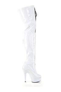 DELIGHT-3027 Thigh Boot | White Patent-Thigh Boots-Pleaser-SEXYSHOES.COM