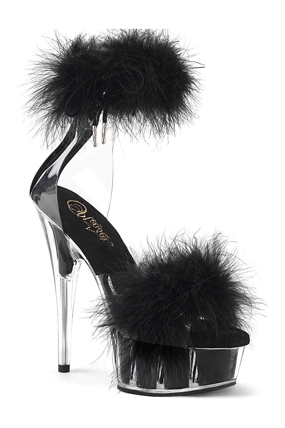 Pleaser DELIGHT-624F Clear Vinyl Sandal in Clear Vinyl from SexyShoes.com