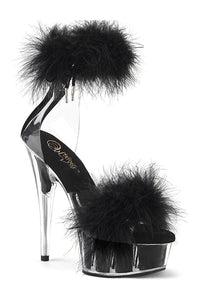 Pleaser DELIGHT-624F Clear Vinyl Sandal in Clear Vinyl from SexyShoes.com