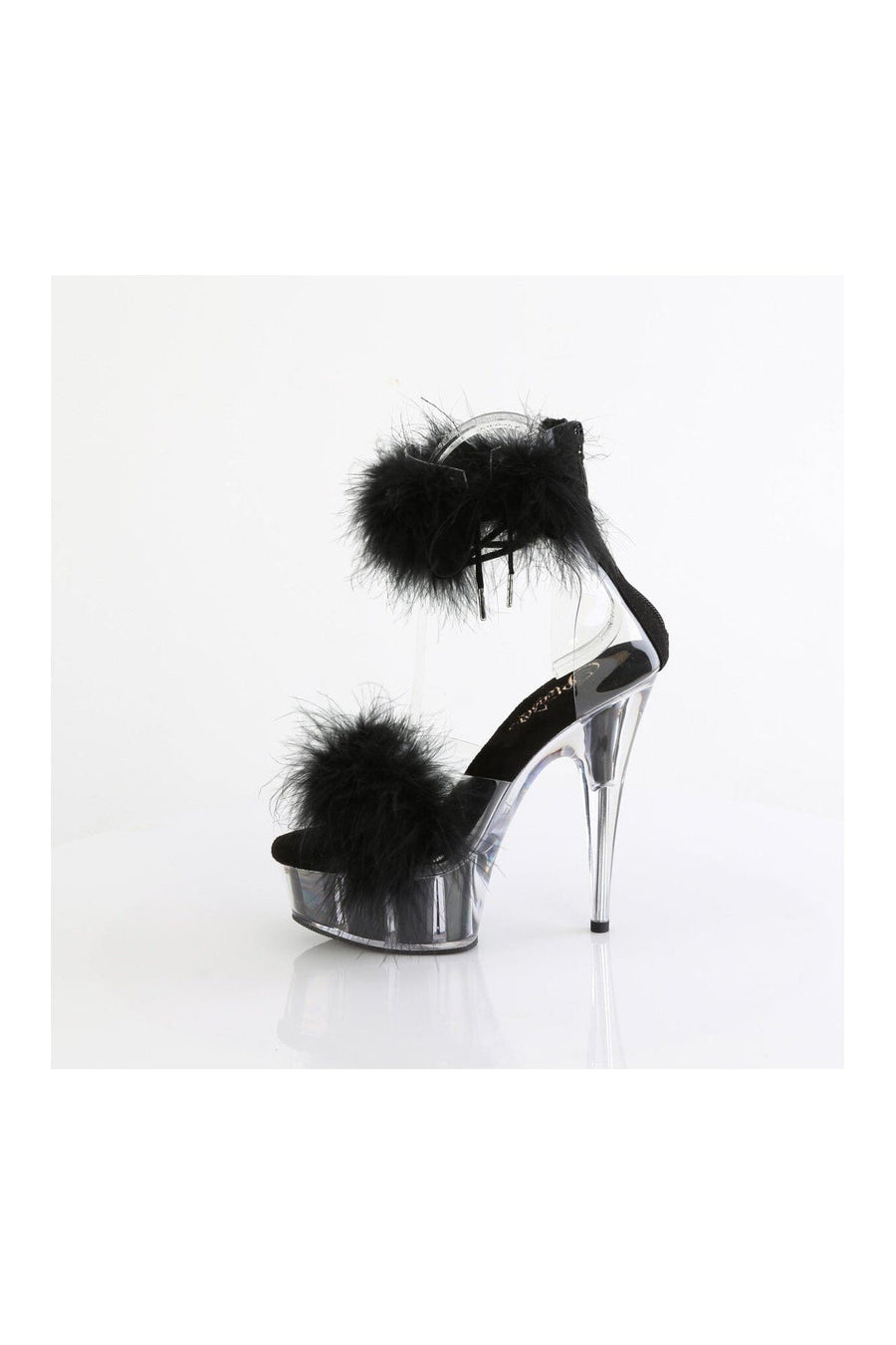 Pleaser DELIGHT-624F Clear Vinyl Sandal in Clear Vinyl
