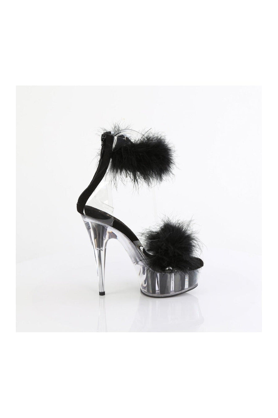 Pleaser DELIGHT-624F Clear Vinyl Sandal in Clear Vinyl