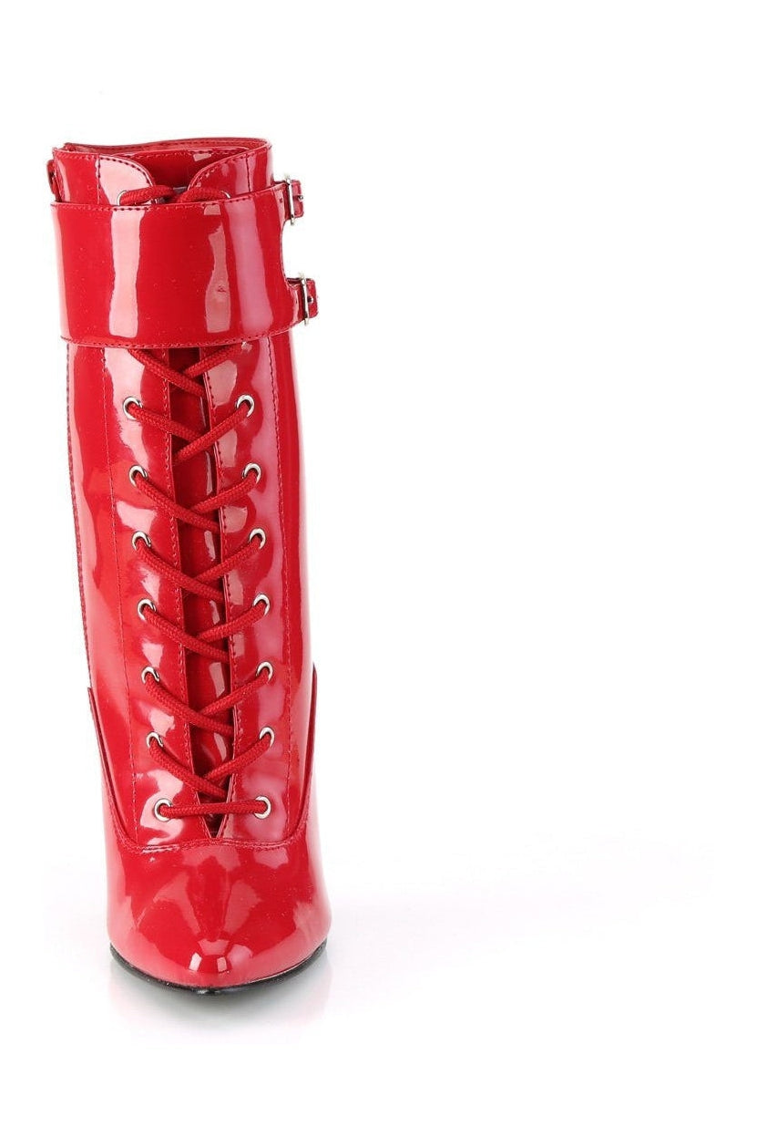 DOMINA-1023 Ankle Boot | Red Patent-Ankle Boots-Devious-SEXYSHOES.COM