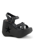 DYNAMITE-02 Black Vegan Leather Sandal