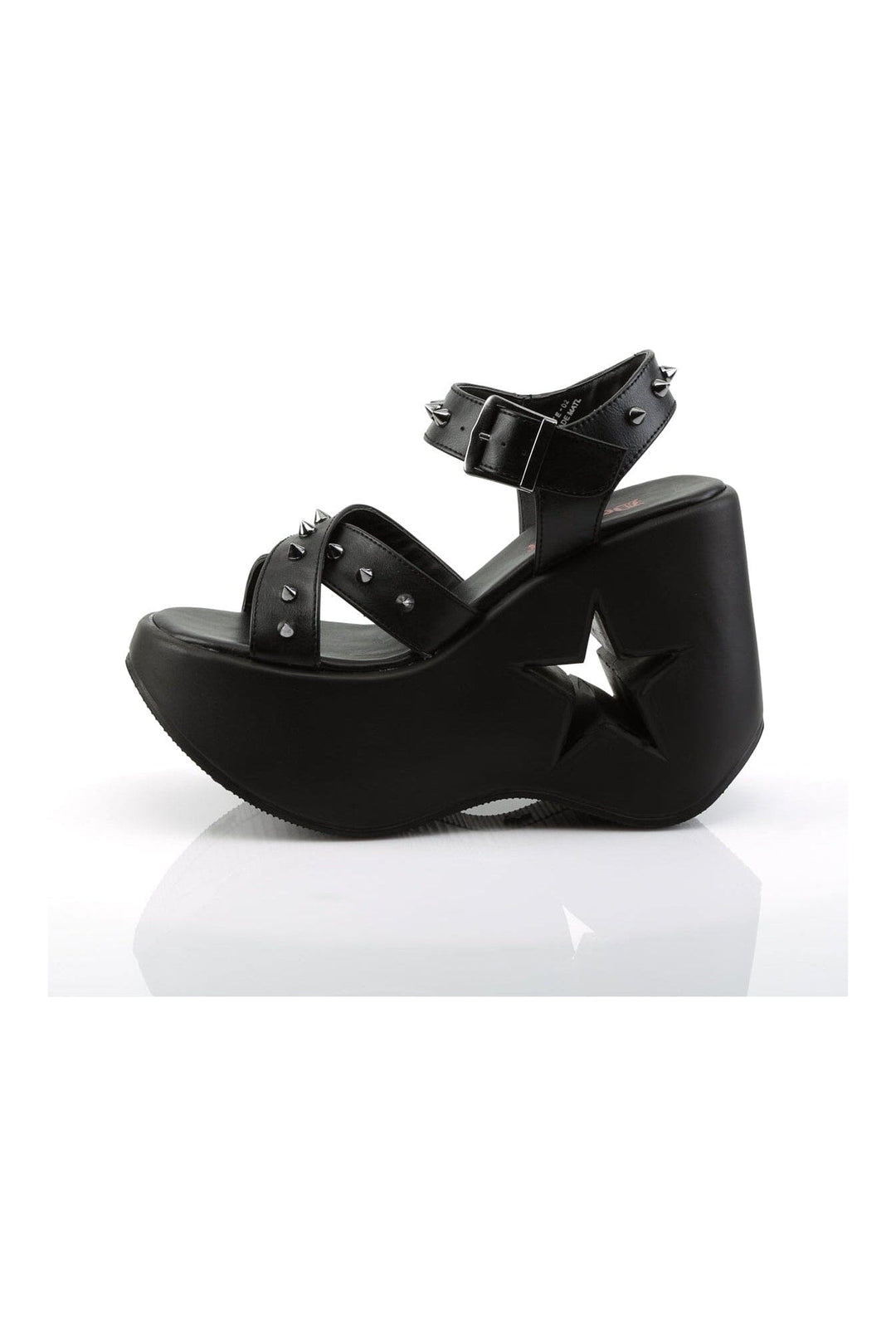 DYNAMITE-02 Black Vegan Leather Sandal-Sandals-Demonia-SEXYSHOES.COM